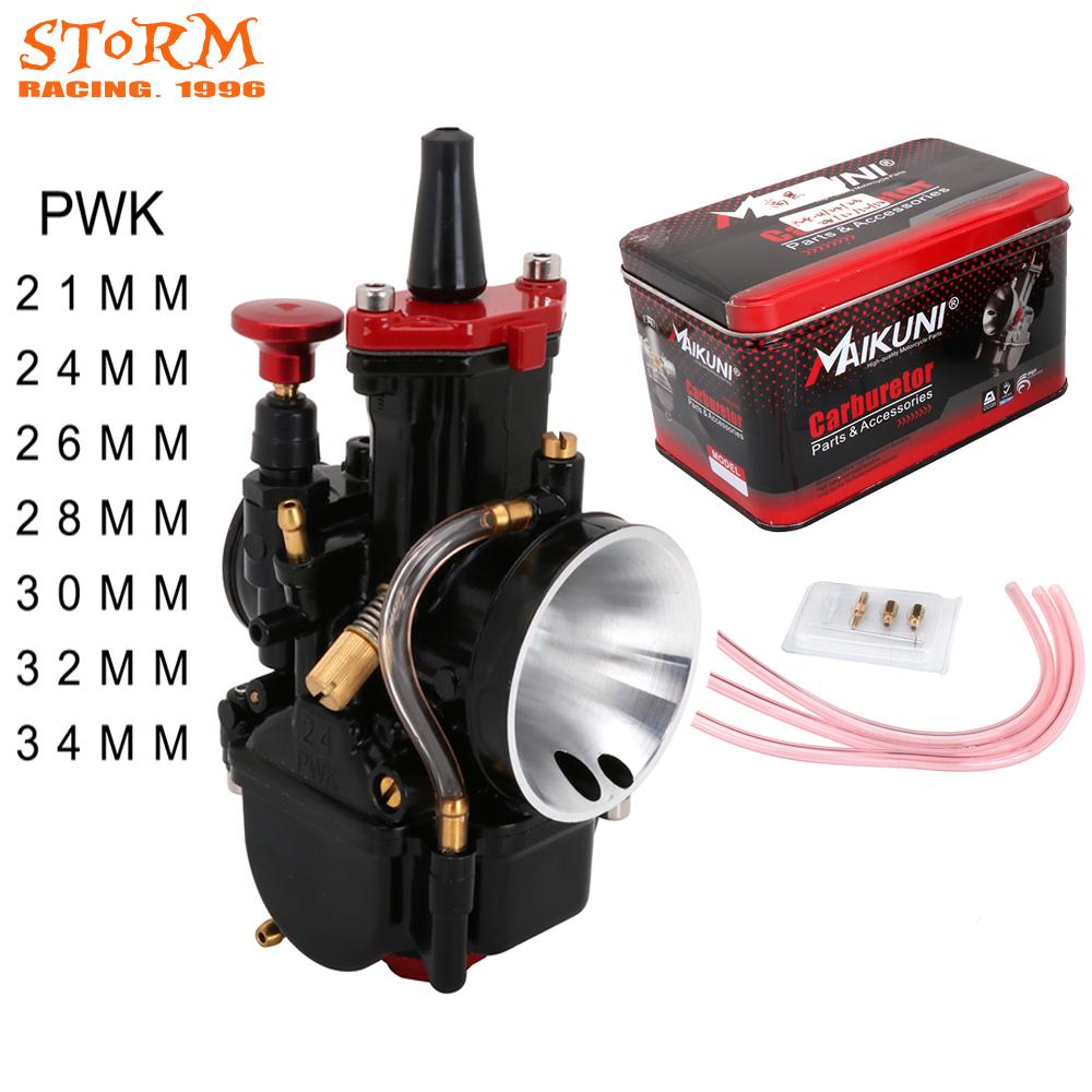 21 24 26 28 30 32 34mm Motorcycle Engine Carburedor For Mikuni PWK Carburetor With Power Jet Dirt Bike ATV For Yamaha Suzuki
