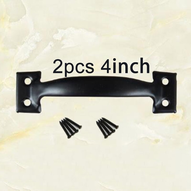 1 Set Ijzeren Poort Deurklink Pull Voor Schuifdeuren Schuur Deur Garages Werpt Hardware Accessoires Tuin Schuur 4/5/6 inch Home Hardware: 4inch