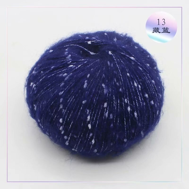 Fil mélangé coloré de laine de Crochet de tricotage de ligne de Mohair teint fin 50 mètres/fil de coton anti-boulochage de boule pour le travail d'aiguille