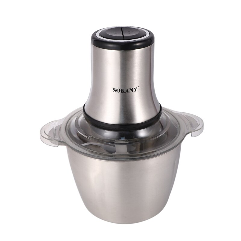 SOKANY Stainless Steel Electric Kitchen Meat Grinder Food Chopper Shredder Cutter Slicer Household Food Processor EU Plug