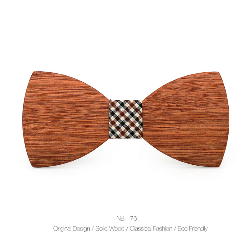 Wood Bow Tie Mens Wooden Bow Ties Party Business Butterfly Cravat Party Ties For Men Wood Ties Women Kids: NB-76