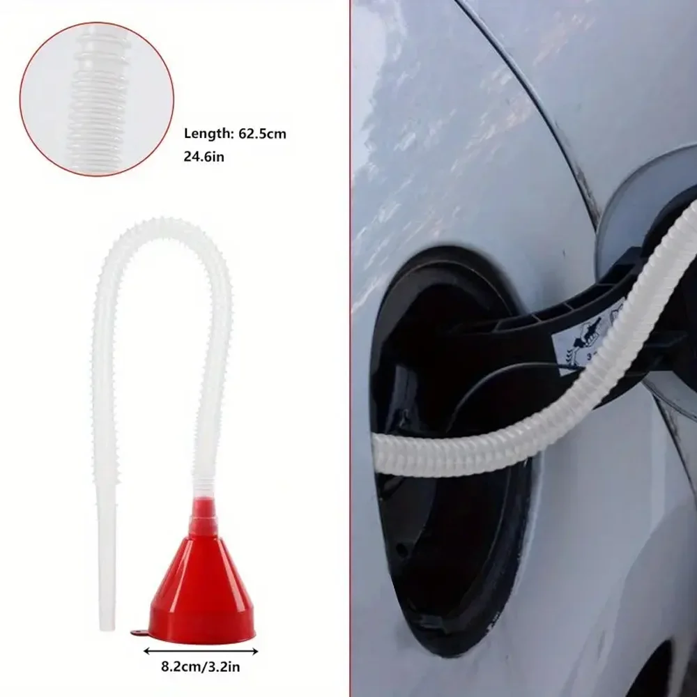 10Pcs Automotive Funnels Set Plastic Long Neck Oil Funnel Kit Flexible Wide Mouth Fuel Funnel for Filling Coolant Gasoline Water