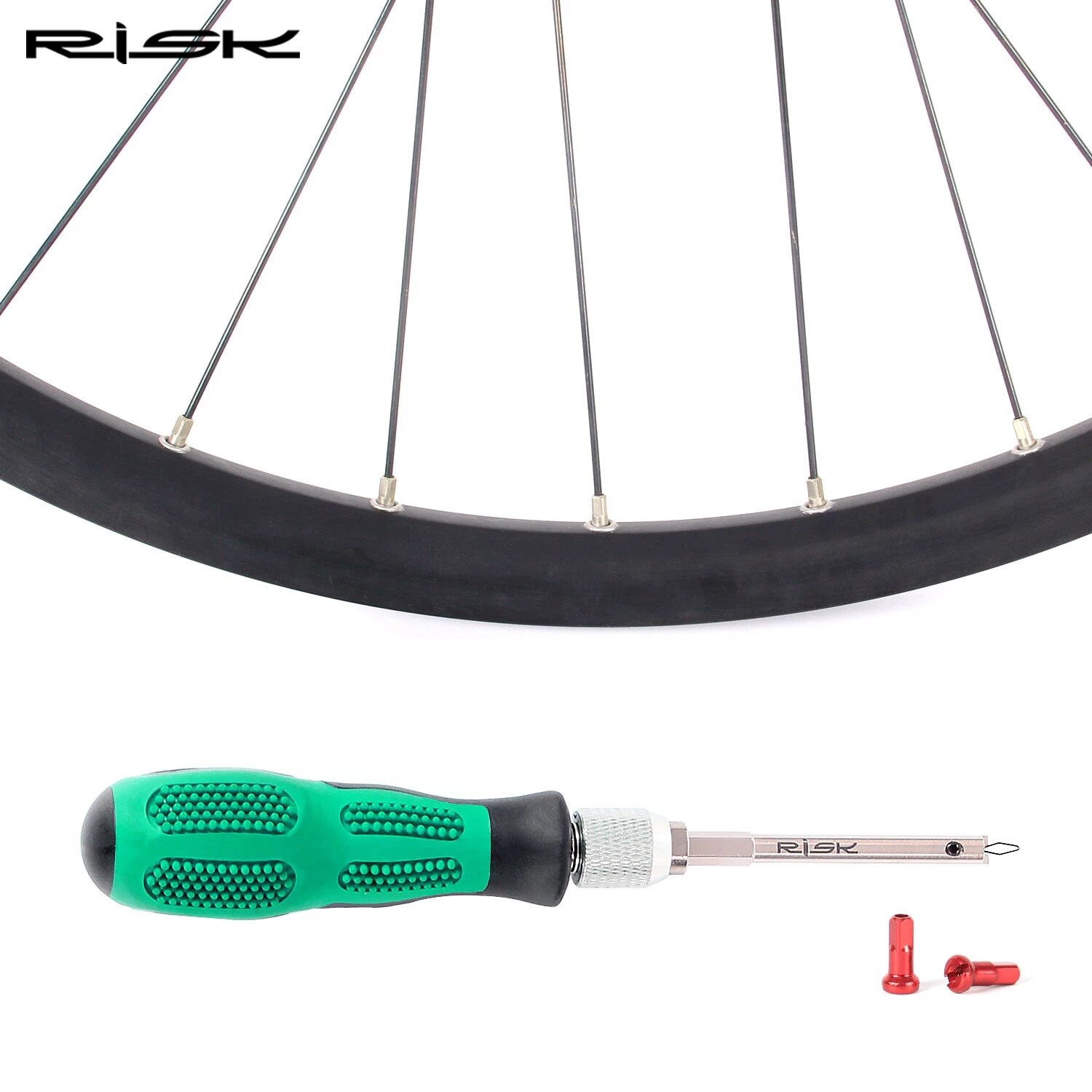 RISK Bike Spoke Nipple Insertion Tool Screwdriver Bicycle Spoke cap Removal Wrench MTB Road Bike Wheel spoke nipple Key
