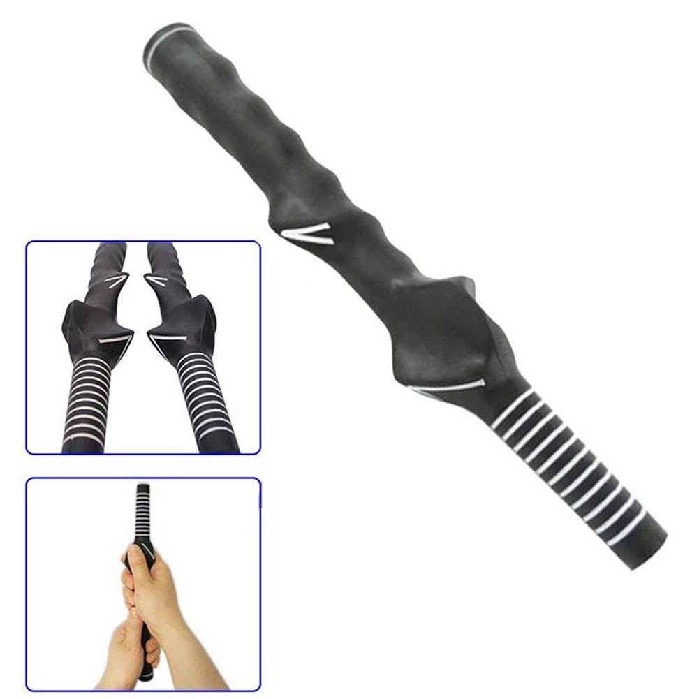 Golf Correct Posture Practice Pole Putter Grip Anti-Slip Rubber Golf Hand Shape Handle Swing Training Grip Outdoor Aid Accessory