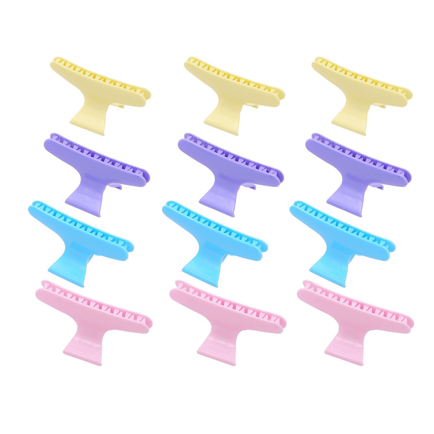 12 Uds pinzas para el cabello Pro peluquero estilo seccionamiento corte de pelo horquilla barbería pinzas de peluquería herramienta de estilismo para el hogar: Cobre