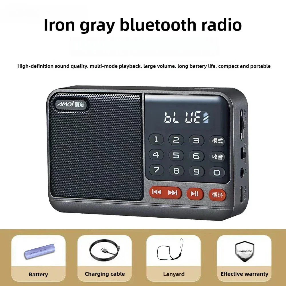 Radio Fm Dab Radios Portable Portátil Receiver Small Emergency Recargable Ham Bluetooth Sound Box Kuchenne Am Fm Mini Vintage: Blue