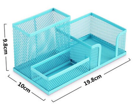 Deli Multifunction Pen Holders Pen Rest Desk Organizer Pencil Case Storage Box Metal Desktop Office Supplies: F