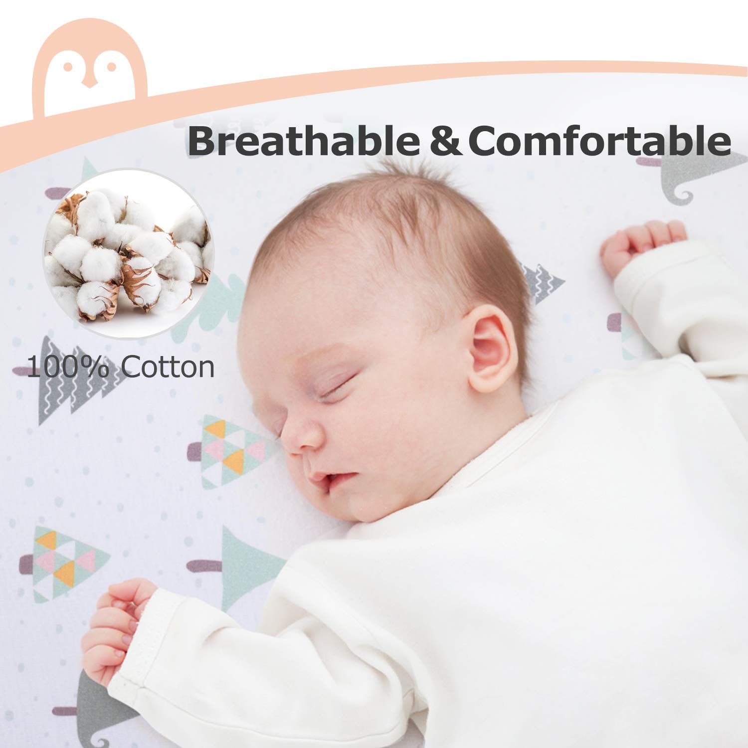 Bassinet Sheet Organic Cotton Rainbow Pad Covers Universal Fit For Bassinet Mattress Pad Hourglass For Boys &amp; Girls Pad Covers