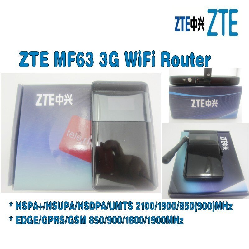 Unlocked ZTE MF63 3g wireless router hspa mobile hotspot plus with 3g antenna