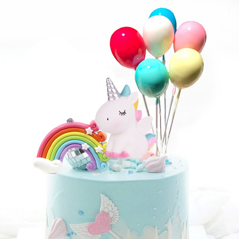 Eenhoorn feesttaarttopper wolk regenboog taartvlaggetjes decoratie kinderverjaardagsfeest cupcake topper eenhoorn feestartikelen