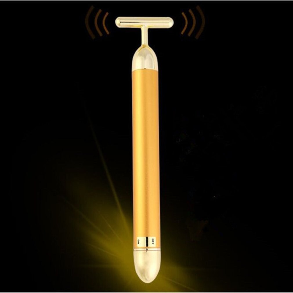 Gold Stick T-Type Electric Gold Beauty Stick Face-Lifting Tool Facial Massage Stick Beauty Instrument V Face Meter