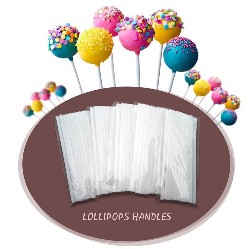 100 Stuks Pop Sucker Sticks Diy Cake Lolly Stok Plastic Lolly Handleiding Lolly Chocolade Mold Dessert Gereedschap