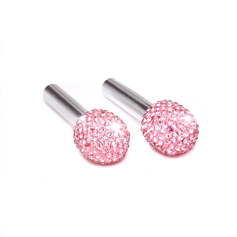 diament Bling blokada drzwi samochodu gałka pociągnij szpilki samochód ze stopu aluminium klamka bezpieczeństwa samochód zatrzask robić drzwi blokada na Szpilka akcesoria samochodowe: różowy 2szt