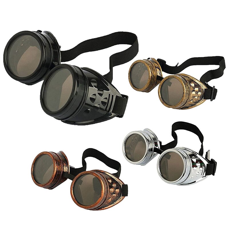 4 stuks retro vintage victoriaanse steampunk brillen las punk zonnebrillen