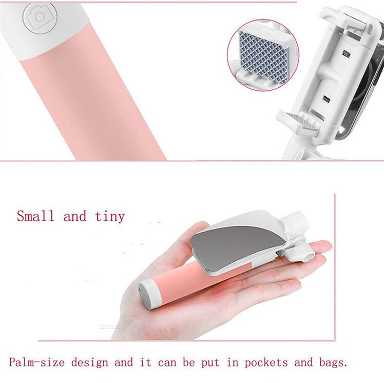 Mini Uitschuifbare Bedrade Selfie Sticks voor Iphone X Xs Max Xr Kabel Spiegel Autodyne Artefact voor IPhone 6 6S 7 8 Plus Selfie Stok