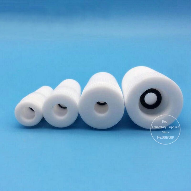 Tapón de teflón PTFE de laboratorio 14/19/24/29/34/40/45/50 # apto para varilla de estrás PTFE, tope sólido, agitador a juego