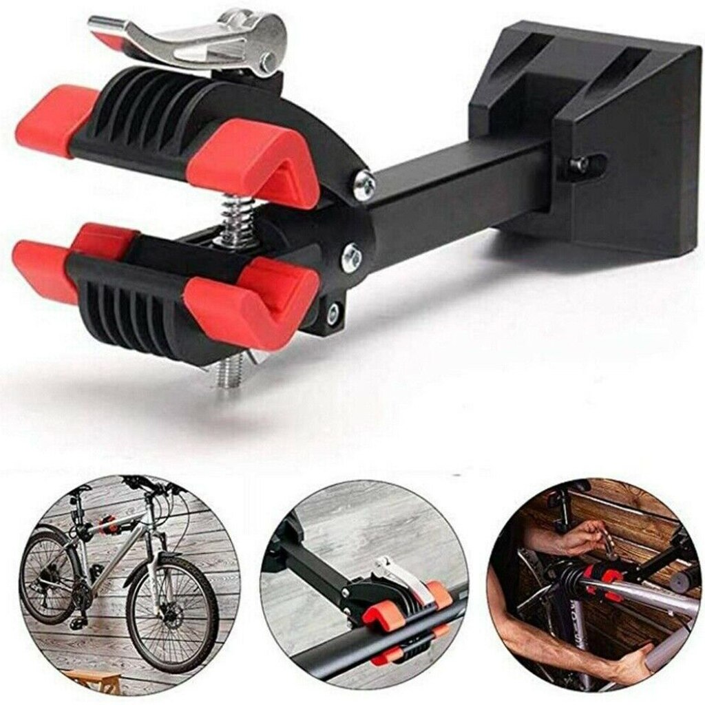 Deluxe Bike Wall Mount Rack Repair Stand Clamp Saving Display Hanger