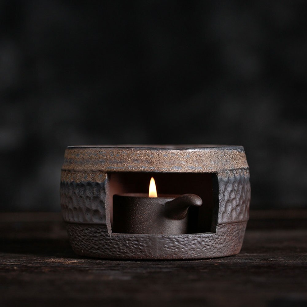 1Pc Teapot Warmer Retro Ceramic Tea Warmer Tea Heater Ceramic Candle Stand Holder Tea Stove Warmer