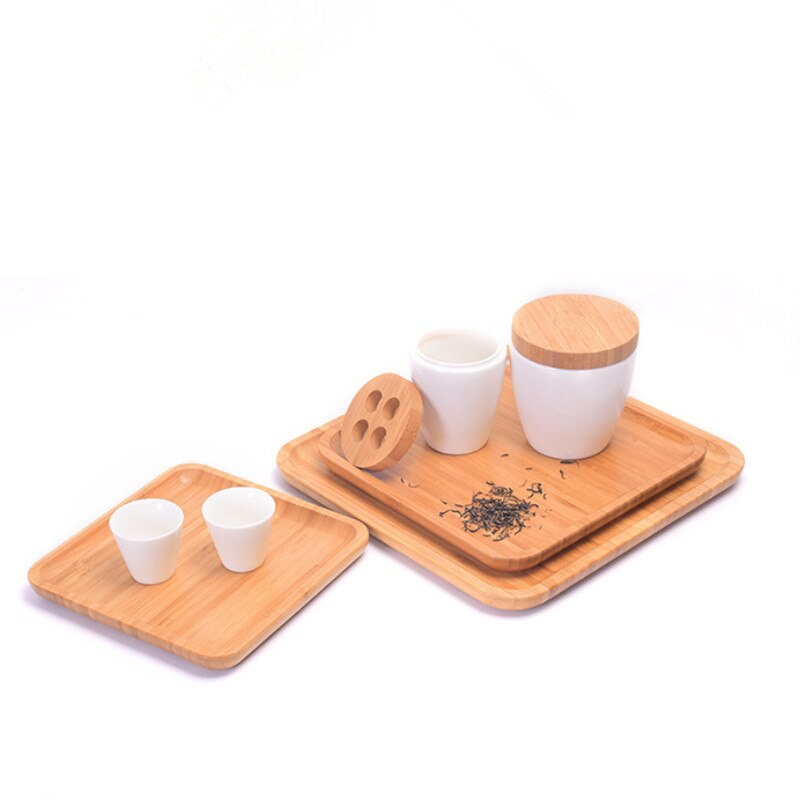 Square Bamboo Serving Tray 1Pc