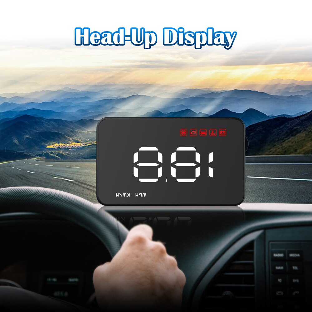 Alarme Auto-montée pour voiture, HUD OBD II, système de survitesse, pare-brise, alarme de tension électronique, A1000