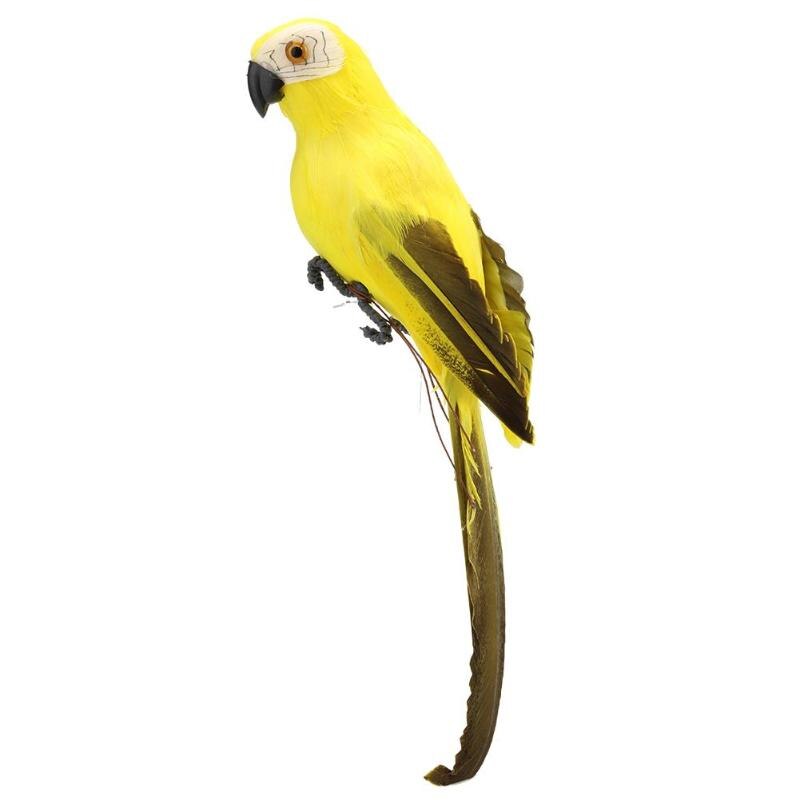 Foam Veer Kunstmatige Papegaai Imitatie Vogel Model Simulatie Dier Vogel Tuin Decoratie Diy Party Thuis Ornament: Geel