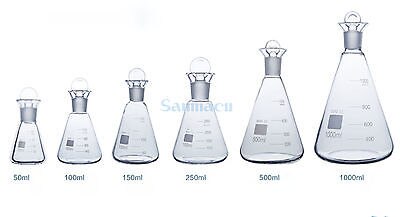 Frasco de yodo de 1000ML, G3.3, cristal con tapón de pulido opaco, cónico