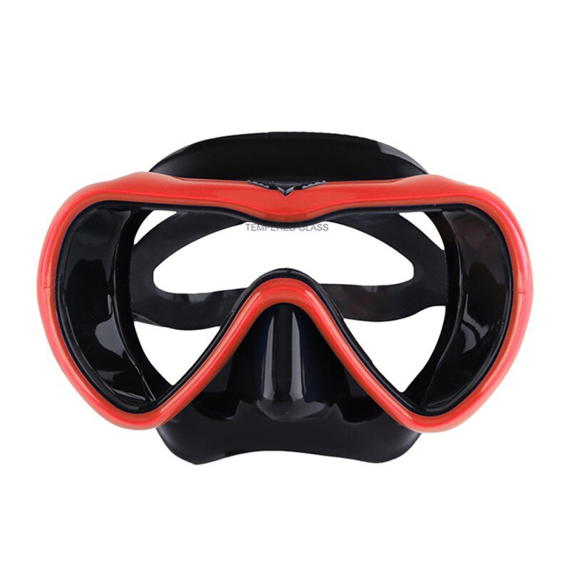 Scuba Diving Glasses Equipment Scuba Full Face Mask Anti-Fog Waterproof Swim Tempered Freediving Goggles: red