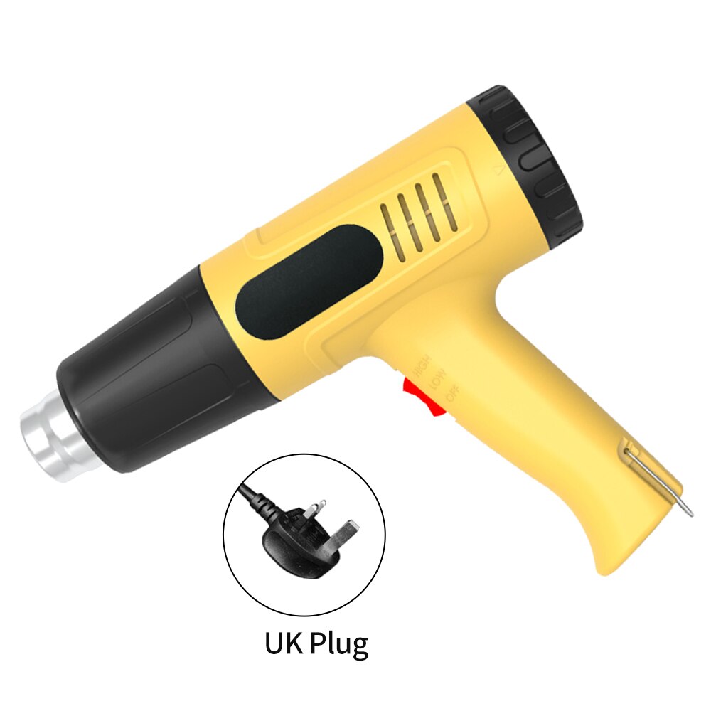 2000W Electronic Heat Gun Portable Air Gun 300℃/ 600℃ Dual Temperature Handheld Industrial Heat Gun for Heat Shrinkage: US Plug