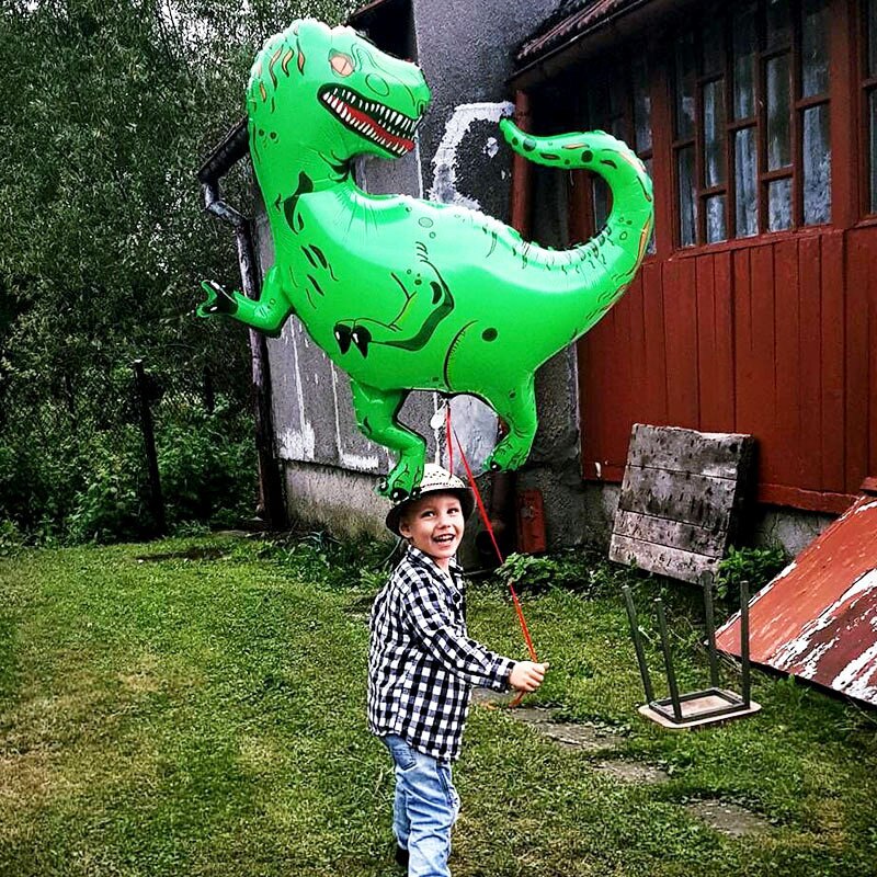 1pc Large 4D Walking Dinosaur Foil Balloons Boys Animal Balloons Children Dinosaur Birthday Party Jurassic World Decor Balloon: 11