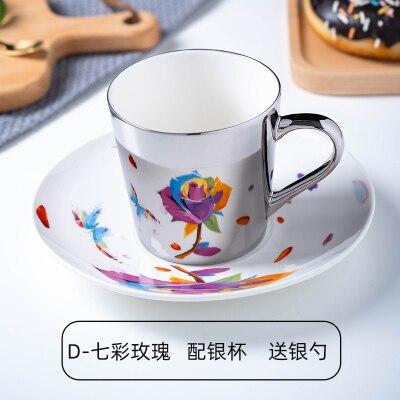 ! mirror reflection cup Coffee mugs Breakfast Milk water bottle Friend Birthday Christmas Best: Sliver D