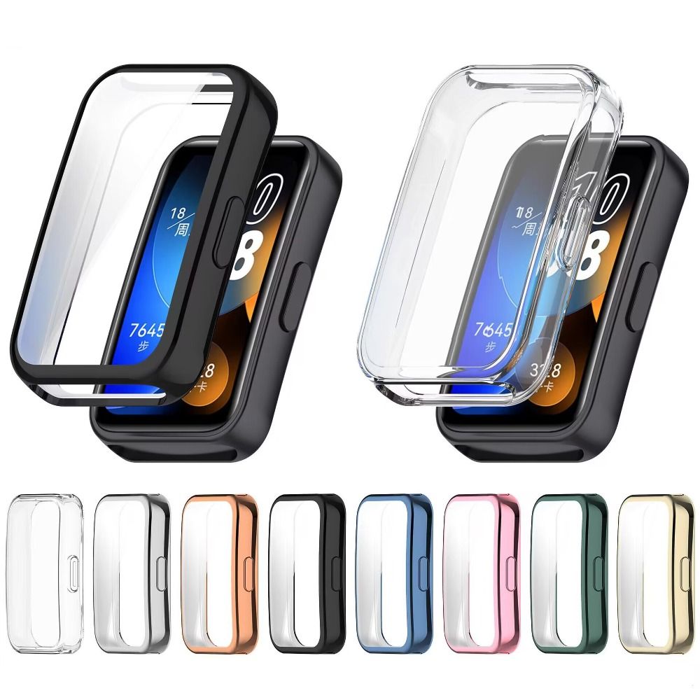 Funda protectora completa de TPU para reloj inteligente, carcasa suave antiarañazos, accesorios protectores de pantalla para Huawei Band 9 y 8, 1 unidad
