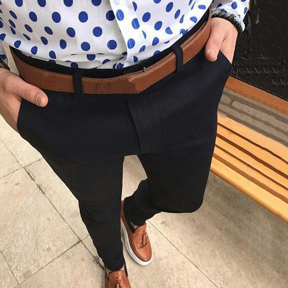 Mannen Sweatshirts Jogging Broek Mannen Casual Broek Mannen Effen Kleur Mid Taille Zakken Katoen Elastische Potlood Broek Lange Broek