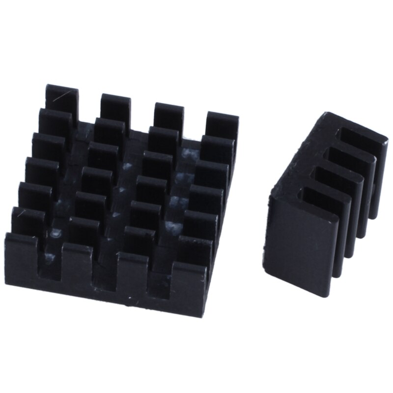 10 Stuks Zwart Aluminium Heatsink Cooler Cooling Kit Voor Raspberry Pi 3,Pi 2,Pi Model B +