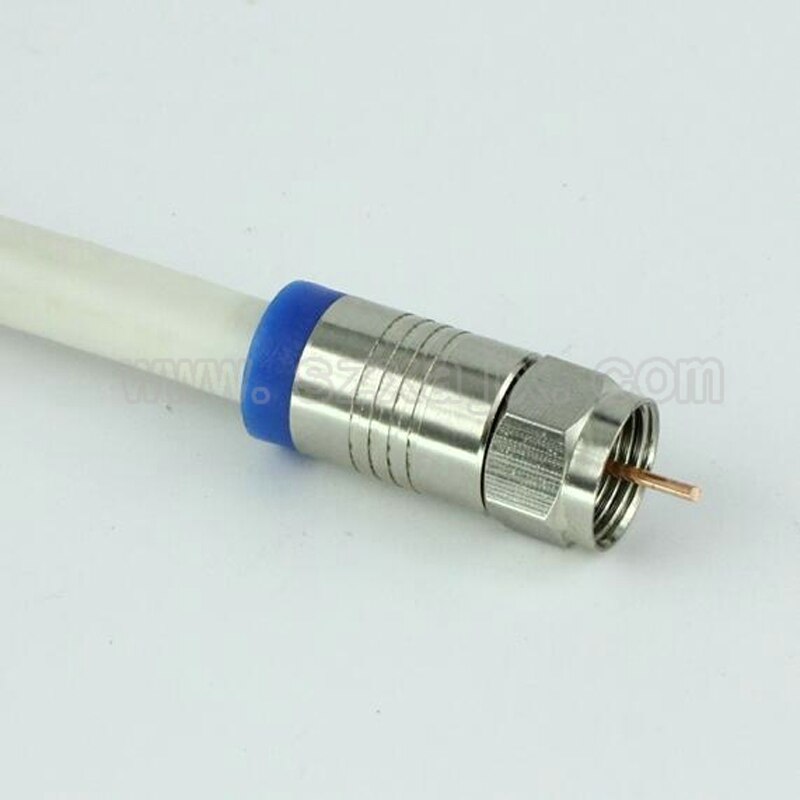 Jx stik 10 stk f han stik til  rg6 75-5 koaksial kompression fitting kompression koaks o-ring stik