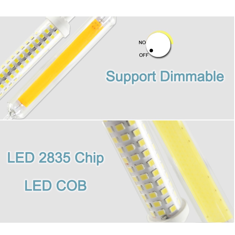 R7S Led Lamp COB Glas Spot Light led Lamp 78mm 6W 118mm 15W Vervangen Halogeen AC 110V 220V 50W 100W Schijnwerper Spot Light lamp