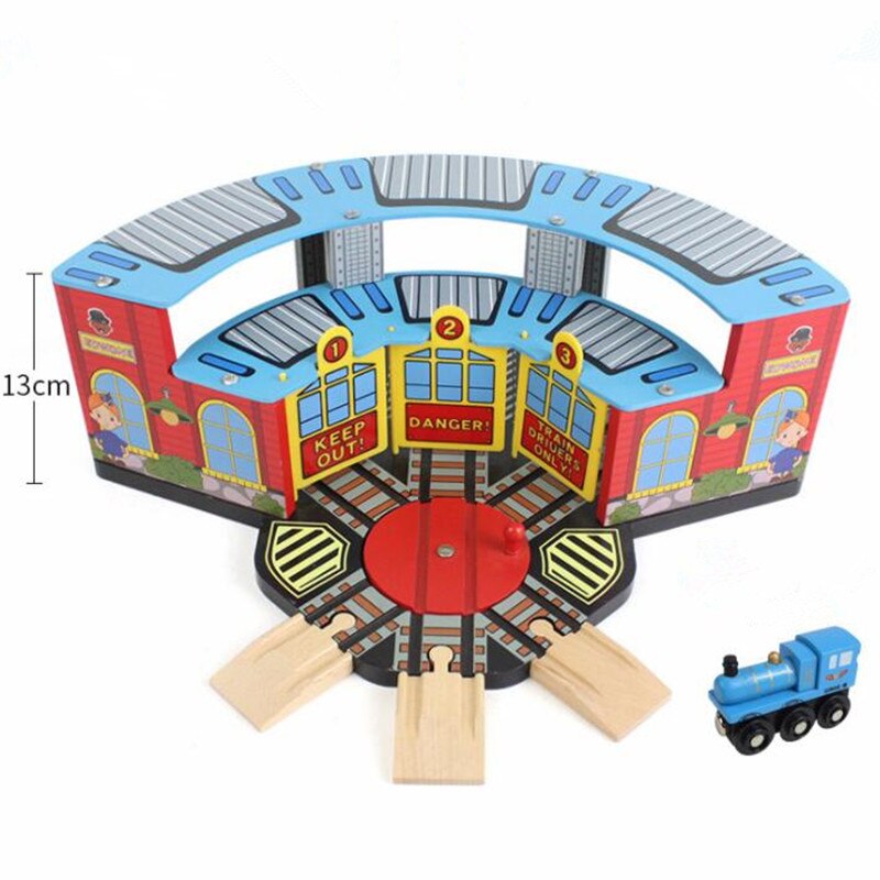 1PC di trasporto di Legno Pista del Treno Accessori Parcheggio Stazione Ferroviaria Fit per Thomas Biro Più Tracce Giocattoli Educativi per I Bambini: Grigio chiaro