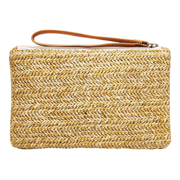 Vrouwen Rotan Clutch Bag Vrouwelijke Strozak Bohemian Beach Party Bag Feminina Bolsa Weven Handtas Dames Portemonnee: Goud