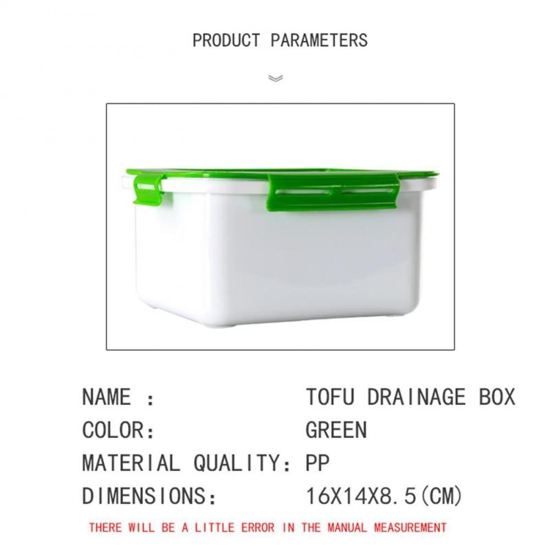 Tofu Pers Tofu Afdruiprek 3-Layer Tofu Pers Ingebouwde Drainage Water Verwijderen Tool Vaatwasmachinebestendig Keuken koken Gereedschap Set