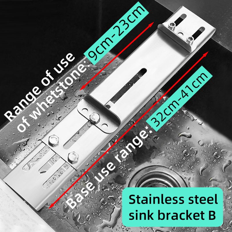 Knivslip vatten bryne plåt slipning slipning korrigering reparation sten köksredskap prylar våt botten diskbänk fäste: Diskbänksfäste b