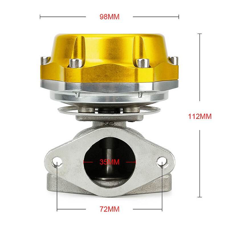 Modification Universal 38mm Car External Turbo Exhaust Manifold Wastegate & Dump Ring Billet