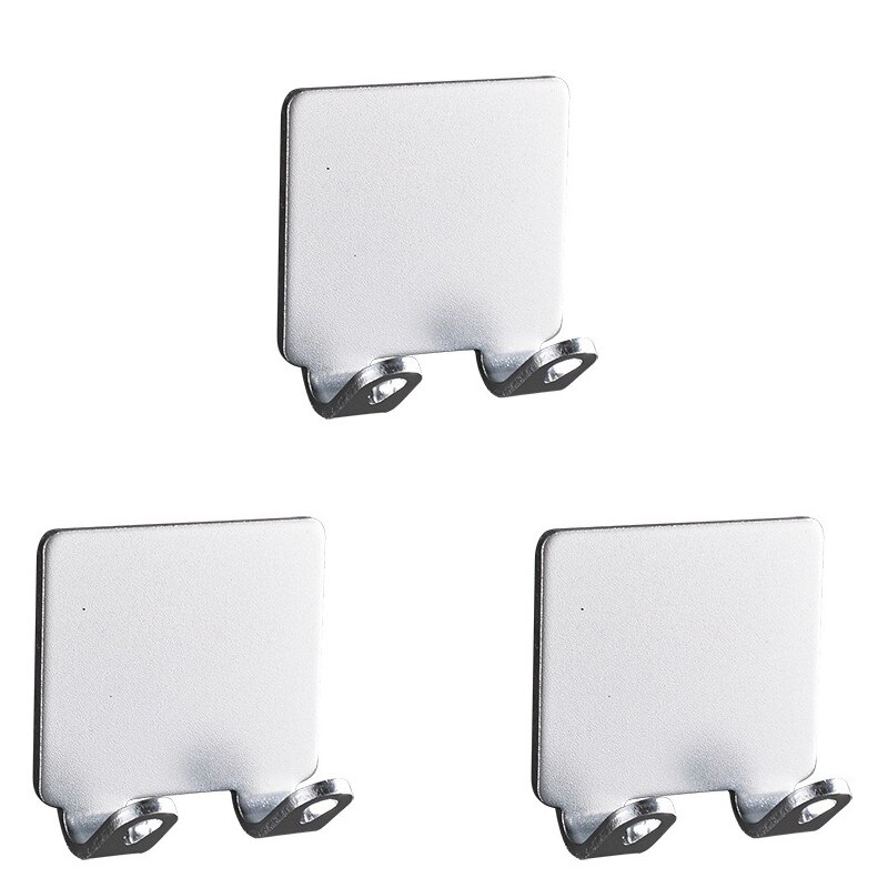 Soporte para maquinilla de afeitar para hombre, gancho de almacenamiento, estante de pared para baño, accesorios de cocina y pared, 5 piezas: 3pcs silver
