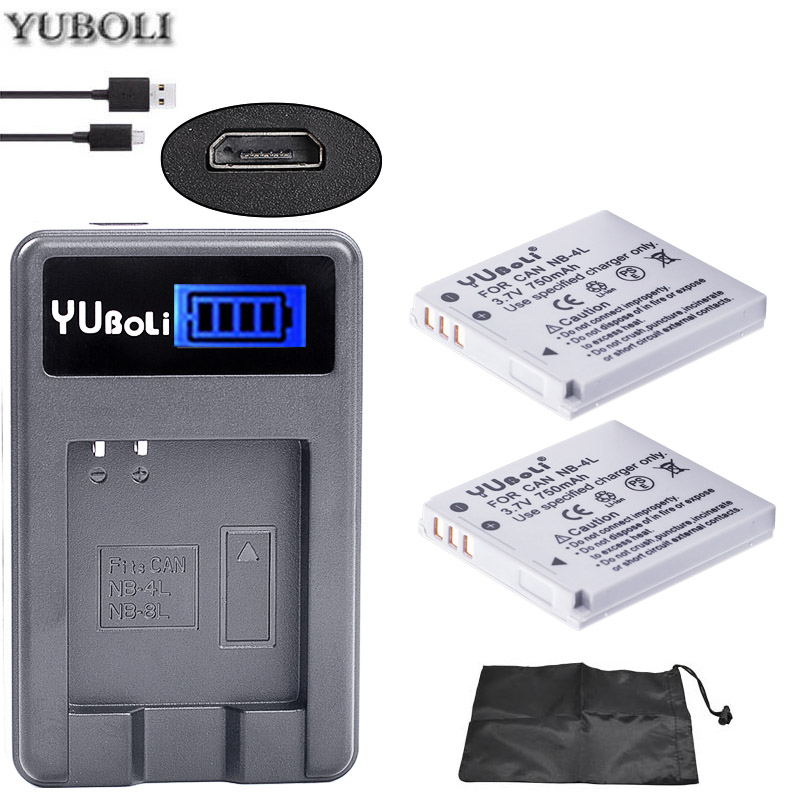 Bateria NB-4L NB 4L NB4L batterij + LCD USB Oplader voor Canon IXUS 60 65 80 75 100 I20 110 115 120 130 IS 117 220 225 camera