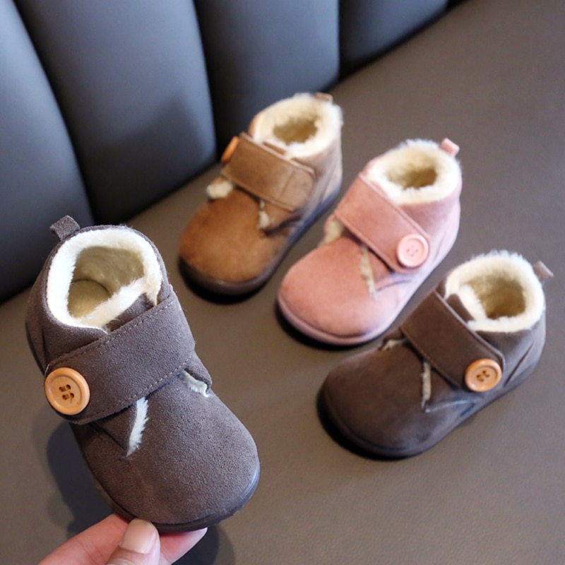 hiver bébé filles garçons bottes de neige en peluche coupe-vent infantile enfant en bas âge bottes fond souple antidérapant enfants chaussures enfants bottes