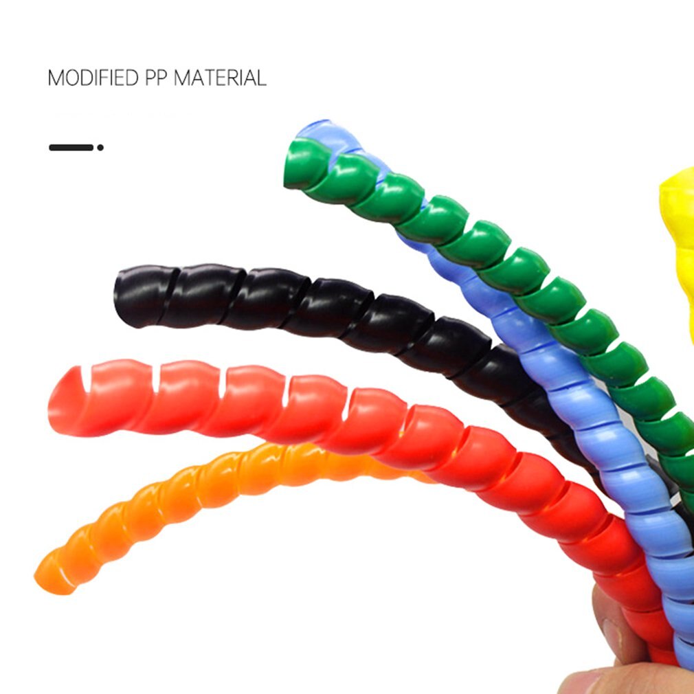 1Pcs Draad Anti-Bite Beschermhoes Draad Opslag Spiraal Anti-Wikkeldraad Buis Elektrische Clipper Kabelboom willekeurige Kleur