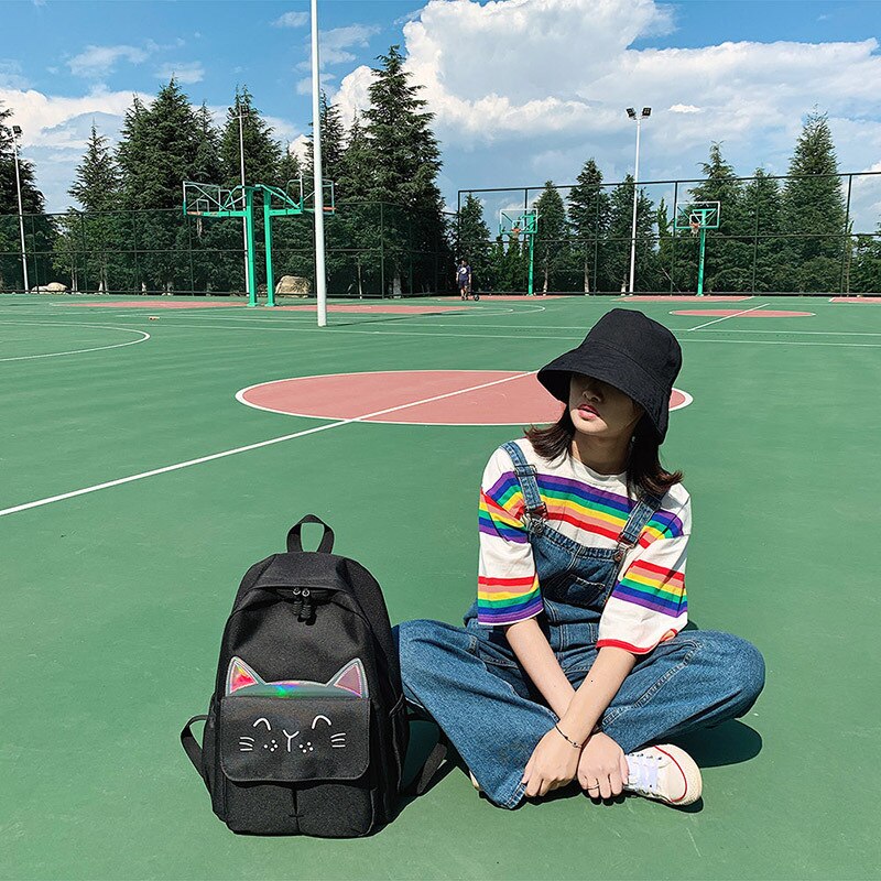 Nouveaux enfants sac à dos filles garçon enfants adolescents étudiant école sacs à dos pour fille mignon chat oreille sac à dos Cartable Cartable Enfant