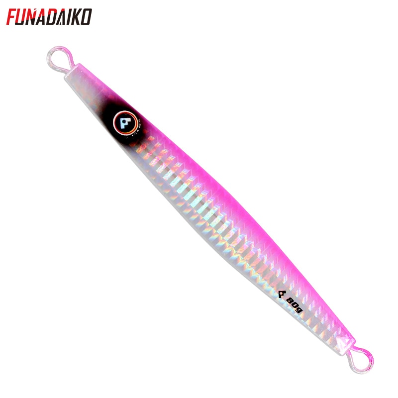 Leurre de pêche funadaiko appât artificiel leurre jig en métal leurre de pêche jig lent leurre jigging 60g 80g 100g leurre jig appât dur leurre jig en métal