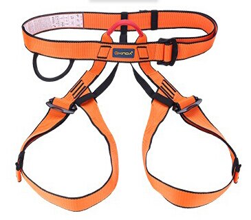 XINDA Sports de plein air harnais escalade demi-corps harnais taille soutien sécurité ceinture de sécurité équipement de protection: Orange