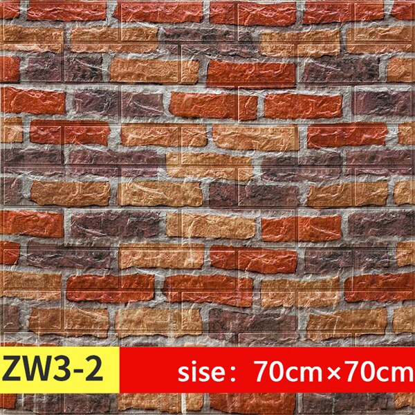 3d murstein pe skum vegg klistremerker paneler rom dekal retro stein dekorasjon preget stue barn safty soverom hjemme dekor: C