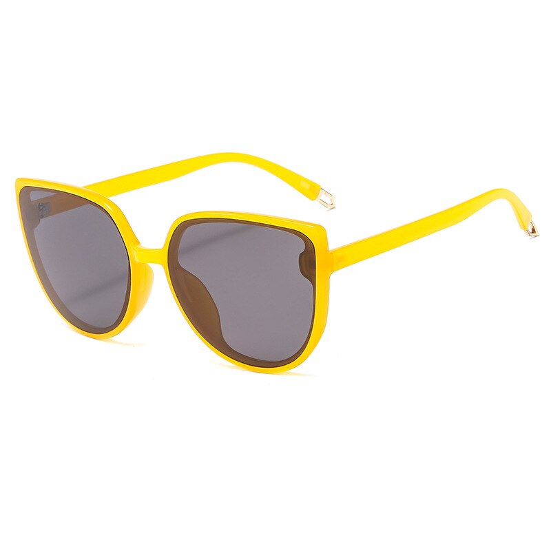 Mode Zonnebril Vissen Rijden Zonnebril Mannen UV400 Gepolariseerde Vierkante Metalen Frame Mannelijke Motor Zonnebril Unisex: Solid Yellow