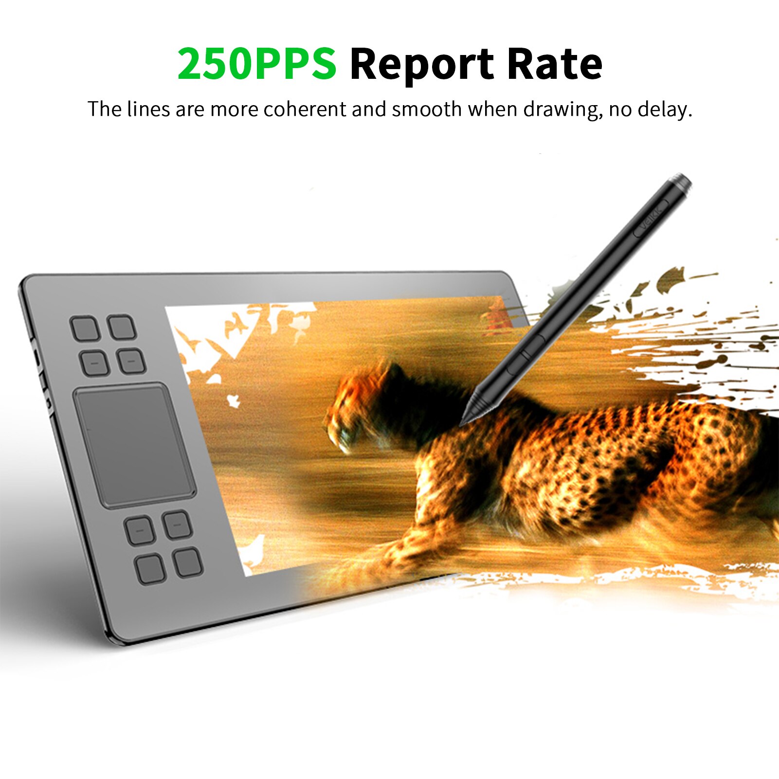 VEIKK A50 Graphics Drawing Tablet 8 Express Keys &amp; Gesture Touch-Pad 8192 Levels Pressure Art Graphics Tablet with Passive Pen